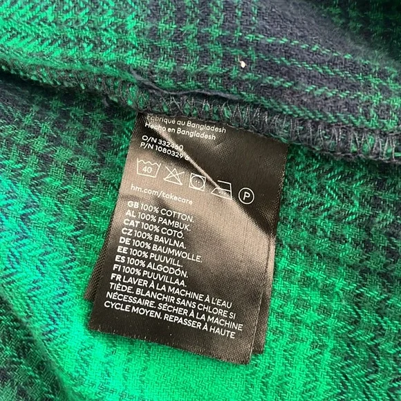 Green oversized flann shirt - Picture 5 of 6